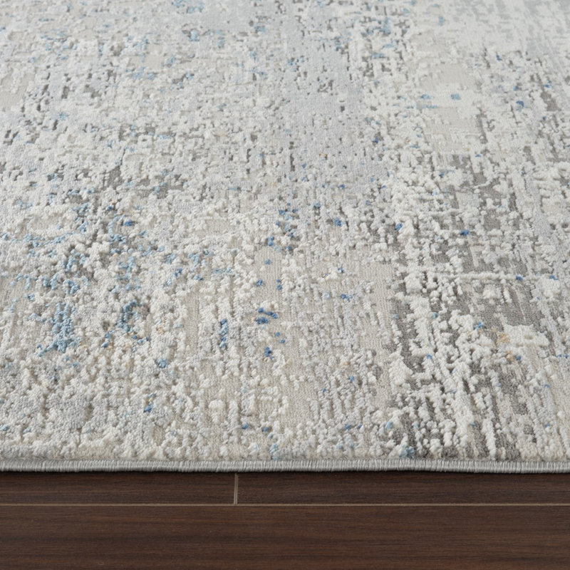 Tapis gris / bleu Stella, Rectangle 12 pi x 15 pi