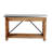 Crockett Industrial Rustic Solid Wood Frame Rectangular Console Media Table With Storage-724664890