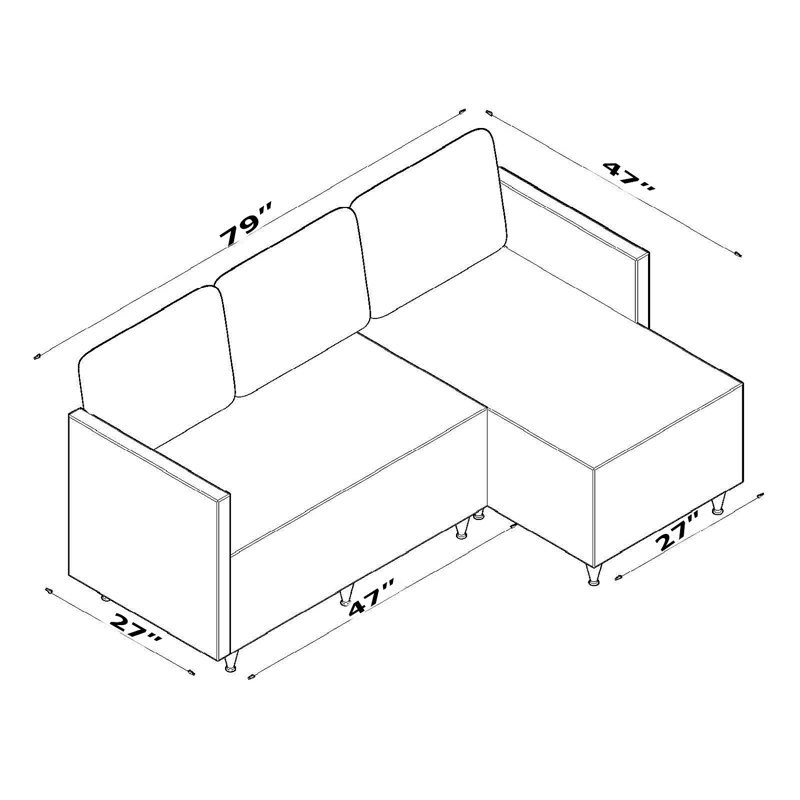 Canapé modulaire Aybuke, gris, Gris