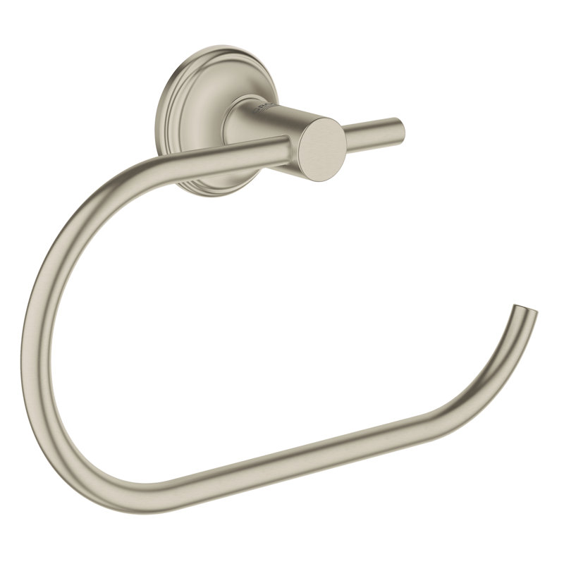 Essentials Authentic Wall Mounted Toilet Paper Holder, Brushed Nickel Infinity
