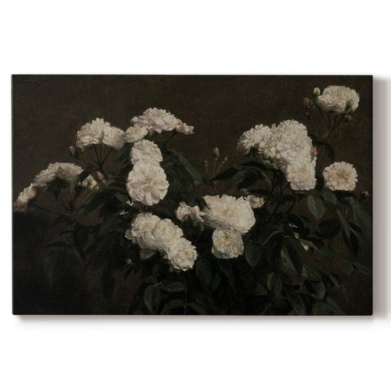 Botanique rétro - XIX, Toile tendue, H 13 po x l 19 po x P 1,5 po