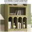 Bibliothèque moderne en bois et rotin simple-106326422