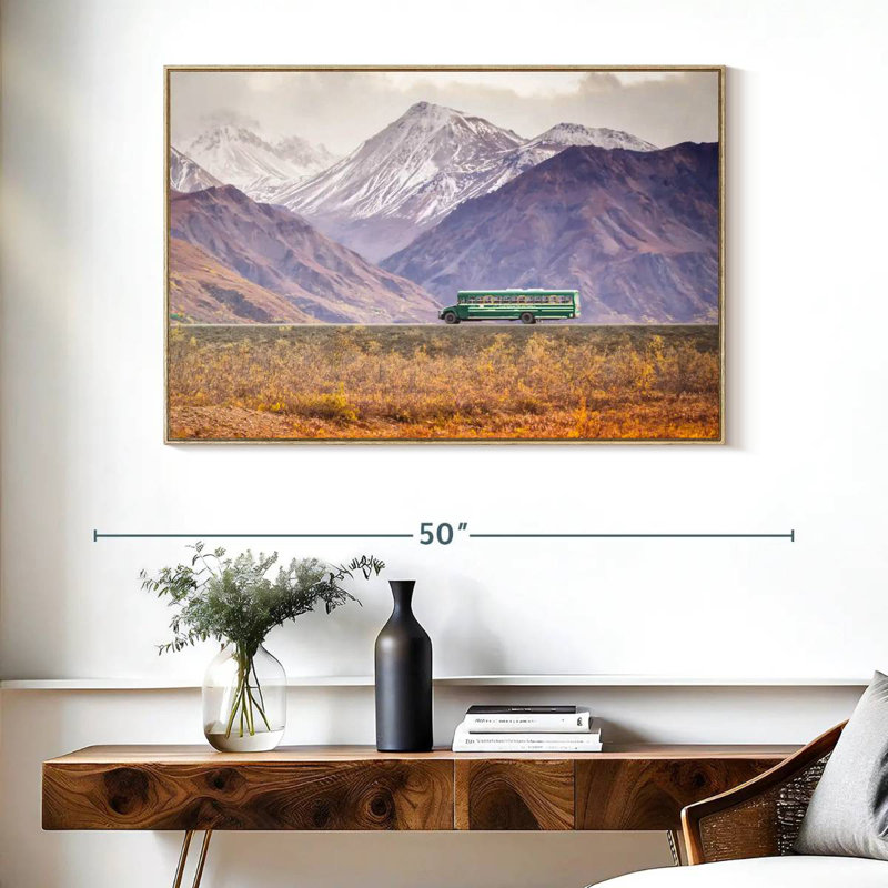 Denali Bus, Cadre flottant en bois naturel, 40 po x 27 po