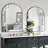 Arched Vanity/Bathroom Mirror with Aluminum Frame & Shatterproof Glass-221133183-221133180