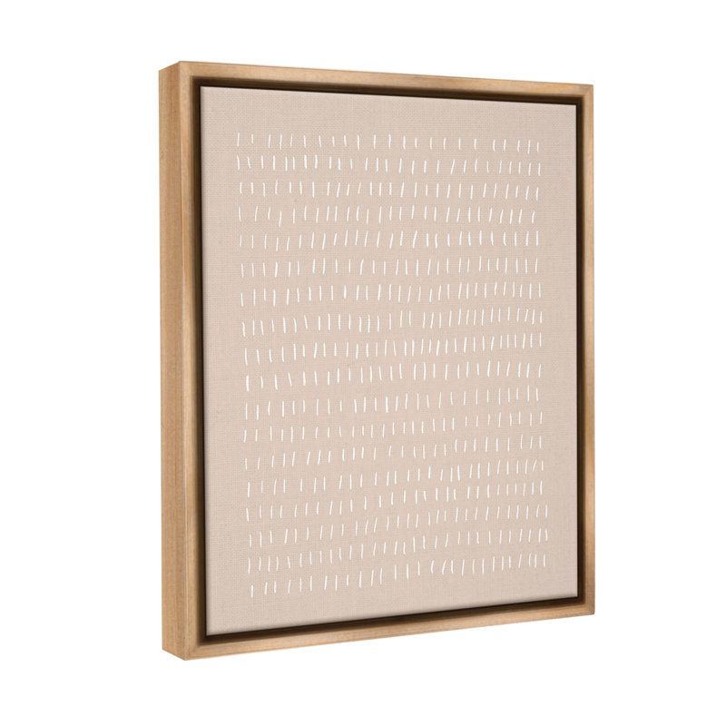 «Beige Dash Pattern» par Victoria Borges sur, Cadre flottant orme Montalcino, H 31 po x l 25 po