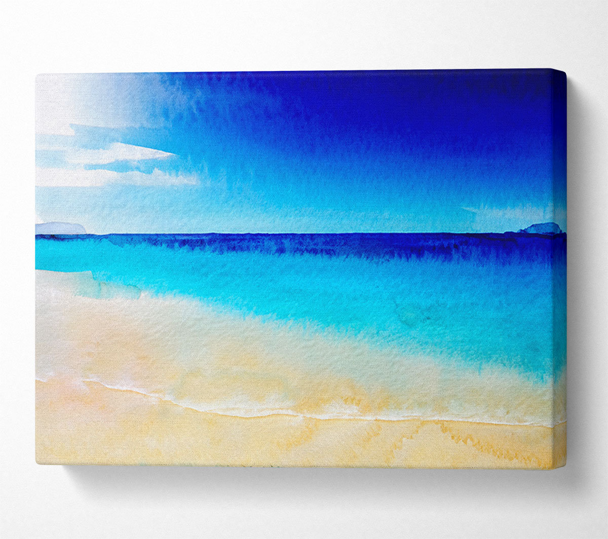 House of Hampton Turquoise Ocean Sun Blaze - Wrapped Canvas Art Prints ...