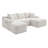 106.3" U-Shaped Cloud Sectional Sofa with Deep Seat