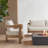 Arlo 3-Seat Metal Outdoor Patio Couch with Sunbrella Cushions by Real Flame