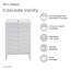 Meuble-lavabo blanc 24 po Cascade-98076189
