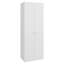 Système de placard autoportant blanc à 2 portes avec quatre tablettes fixes pour la salle de lavage de la chambre à coucher-1445299590