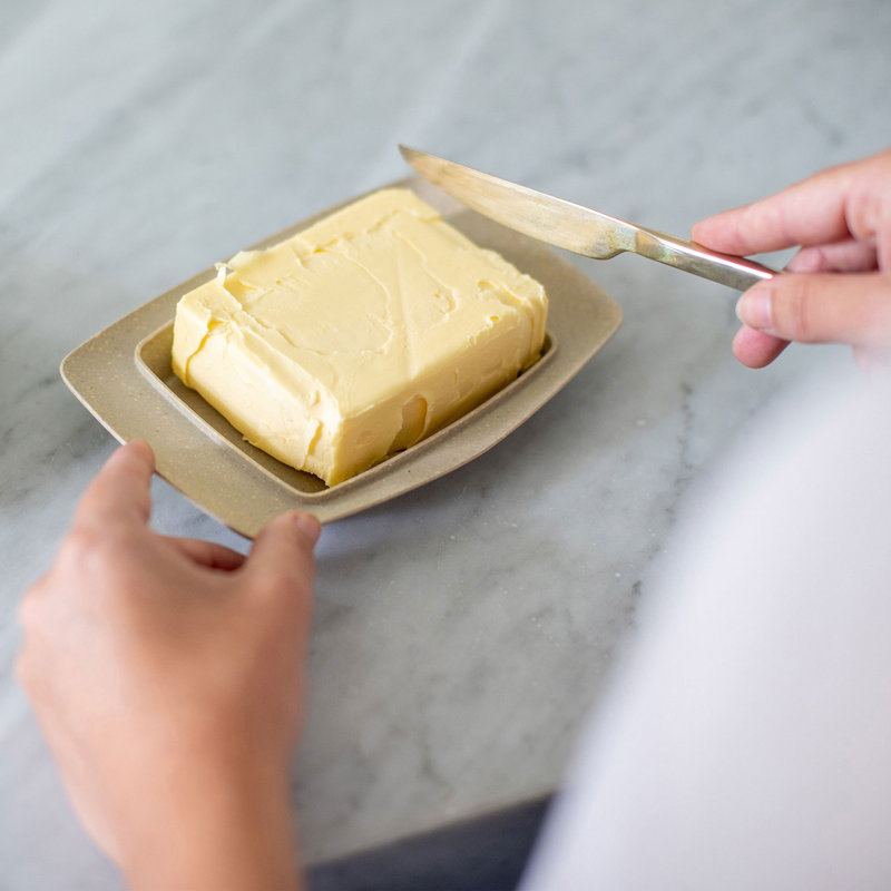 Koziol Plastic Butter Dish, Natural desert sand