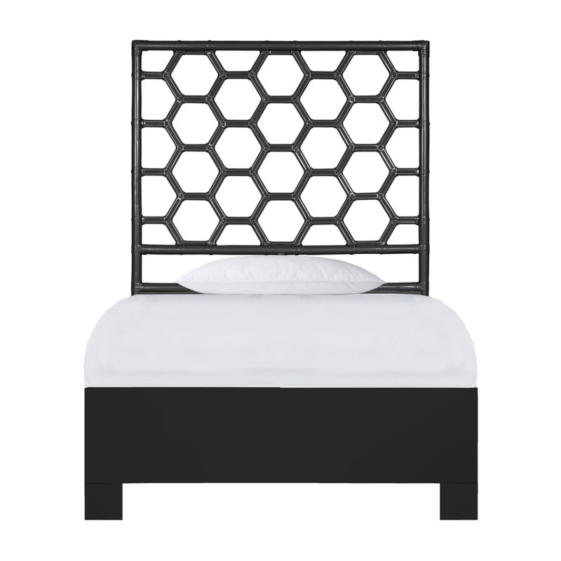 Honeycomb Bed, Black, Extra-long Twin