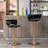 2Pcs Bar Stools,With Chrome Footrest And Base Swivel Height Adjustable Mechanical Lifting Velvet