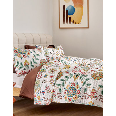 Modern & Contemporary Polyester Florial Quilt
