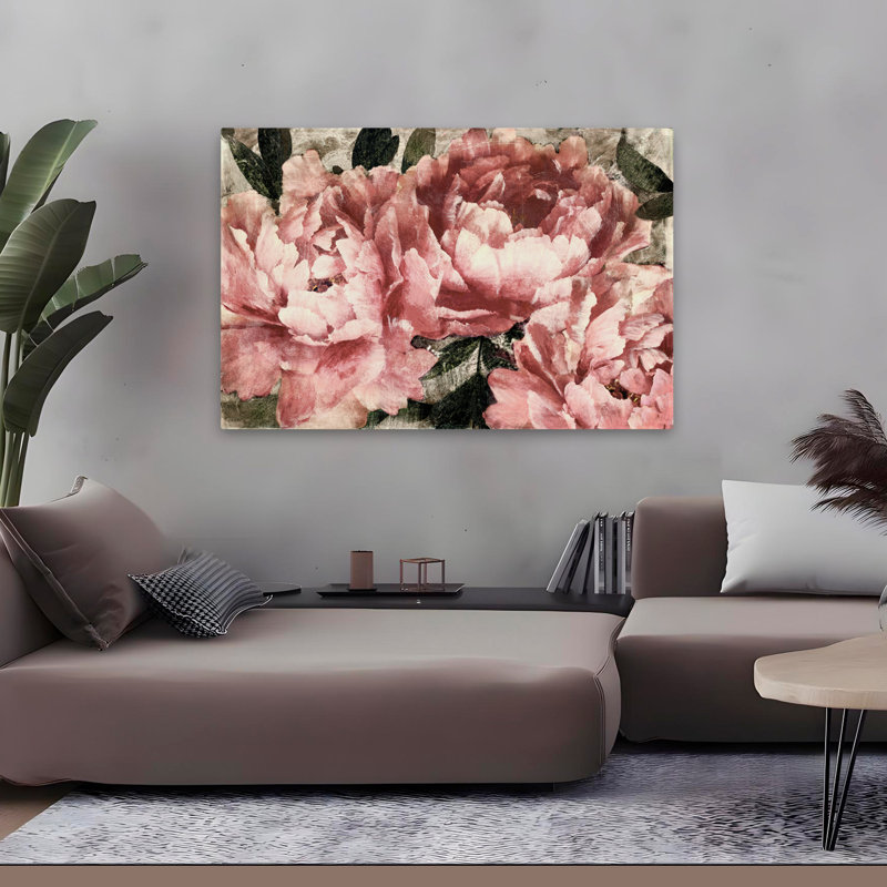 Plantes, fleurs, Adore I, art mural, H 32 po x l 48 po