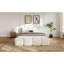 Lit plateforme, tête de lit et pied de lit épais Boucle, lits rembourrés au sol, style bloc-1125869398-1125869399