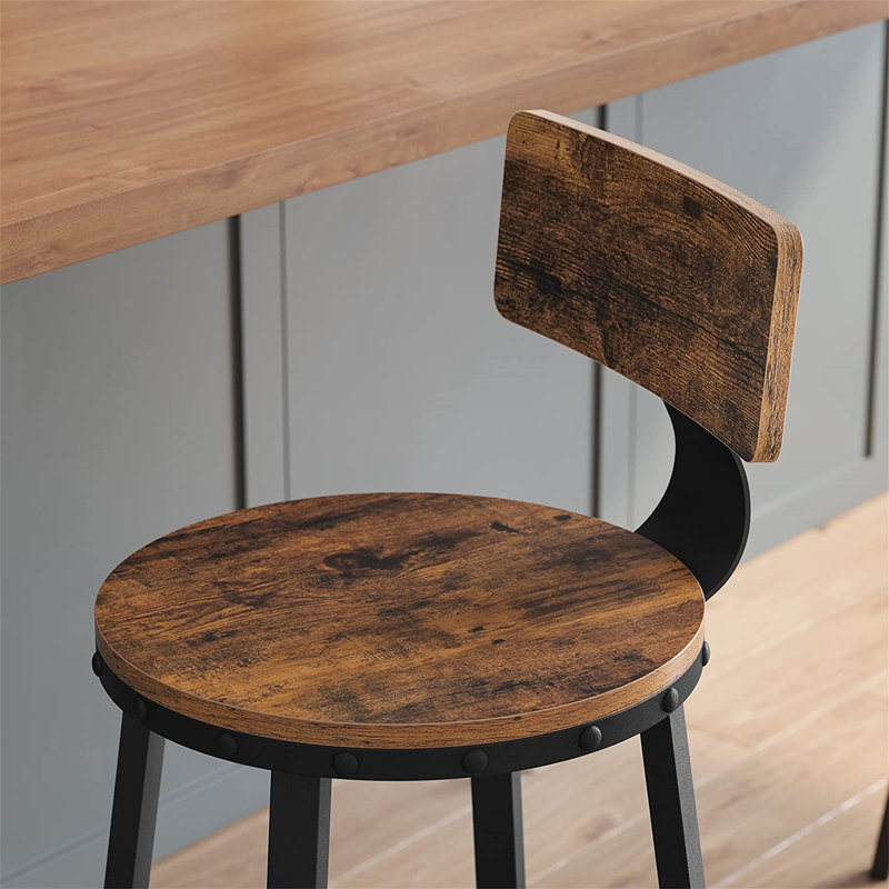 Shakir Counter Stool, Rustic Brown/Black
