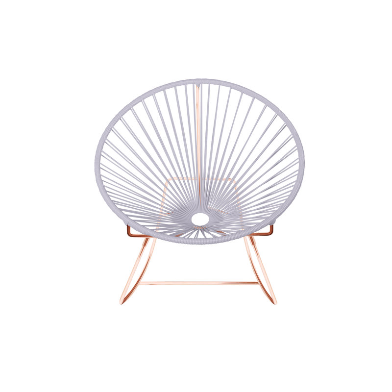 Chaise berçante intérieure / extérieure faite à la main Innit, Transparent / cuivre