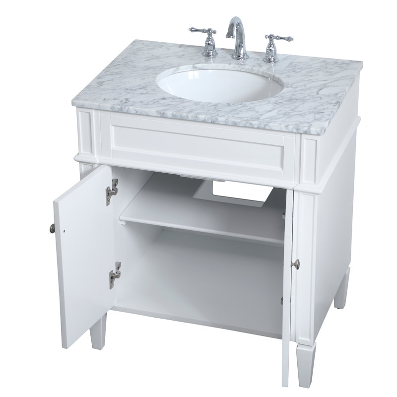 Ensemble de meuble-lavabo simple 30 po Rivers, Blanc