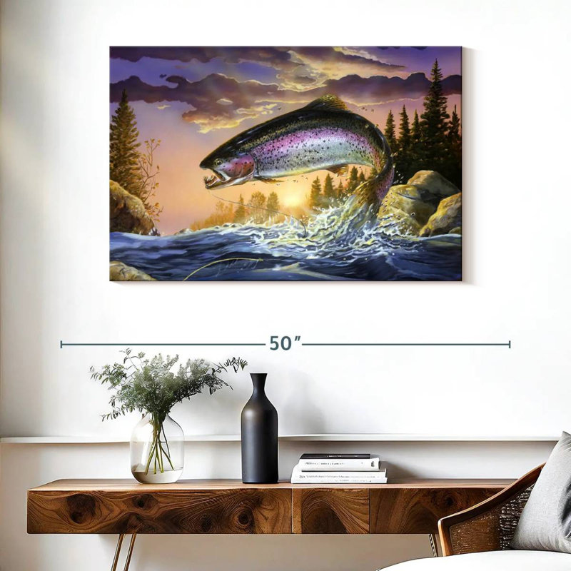 Mighty Trout, 26" H x 39" W