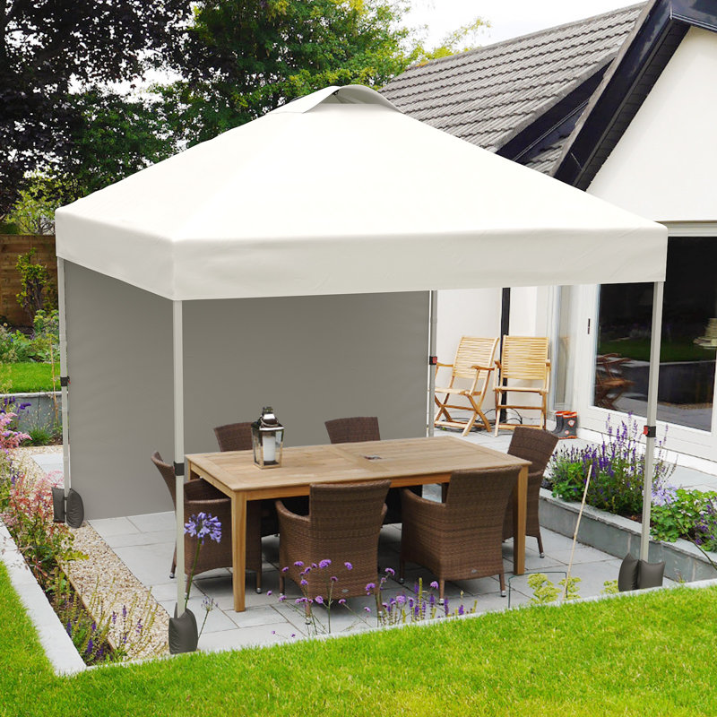 10x10 ft Instant Pop-Up Canopy with Removable Sidewalls, Portable Outdoor Tent with One-Push Setup, Waterproof Sun Shade for Party, Wedding, Backyard, Garden