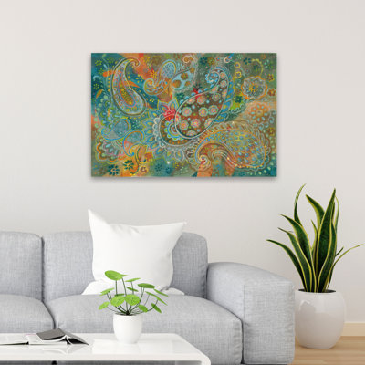 Blue And Bohemian Floral Paisley Art