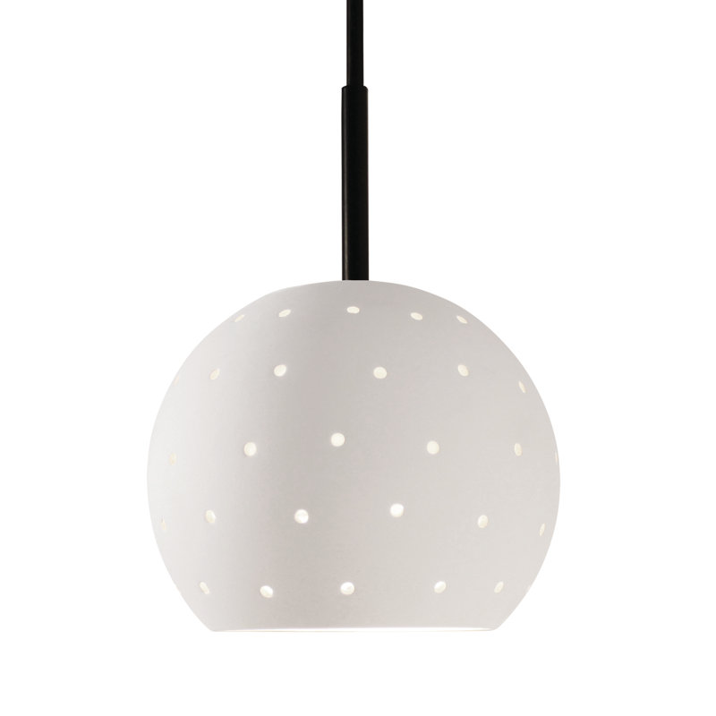 Luminaire suspendu sphère 1 lumière del brillance, Bisque