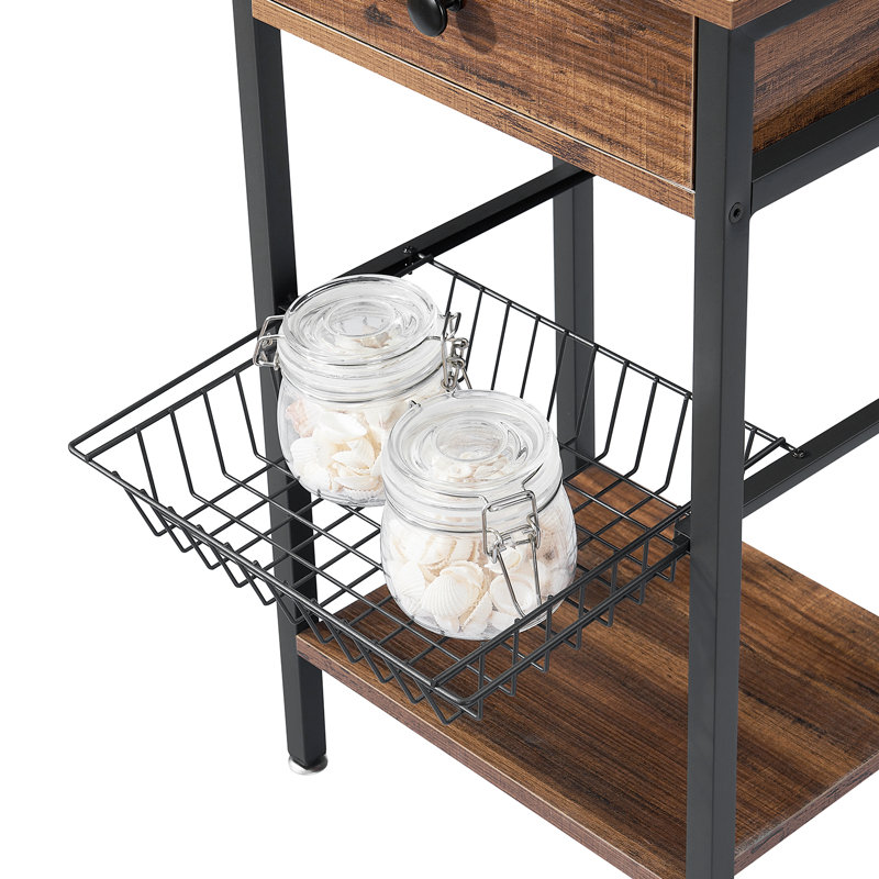 15.7'' W Metal Nightstand