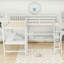 Lit mezzanine simple et simple en bois en L avec bureau intégré-602050095