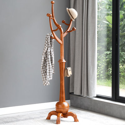 Montgomeryville Solid Wood Freestanding 8 - Hook Coat Rack