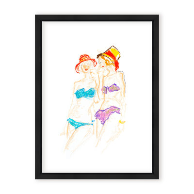 'Bathing Beauties' Framed Print Wall Art