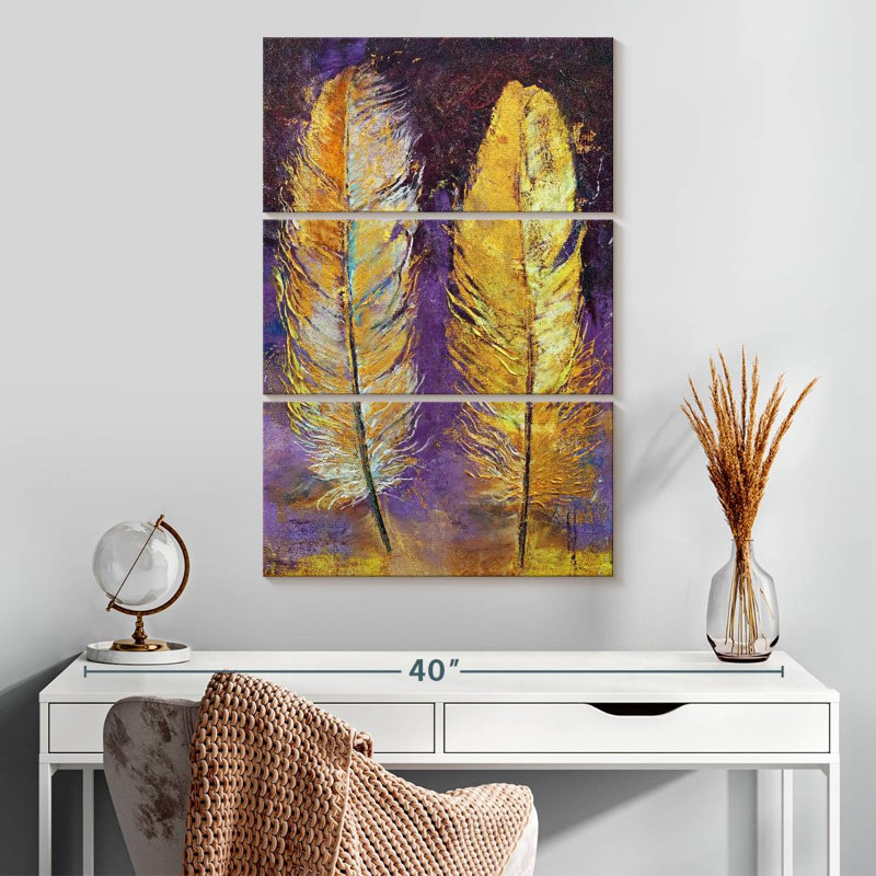 Plumes d'or Kerner, H 32 po x l 20 po