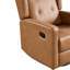 Ensemble de salon moderne inclinable en similicuir 4 pièces avec canapé modulaire électrique et fauteuil inclinable manuel berçant, porte-gobelets, console et port USB