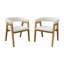 2 - Person Rubberwood Solid Wood Dining Set
