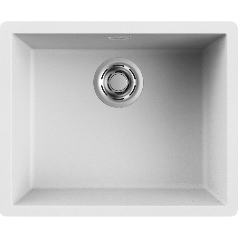Multa Single Bowl Inset Kitchen Sink, White