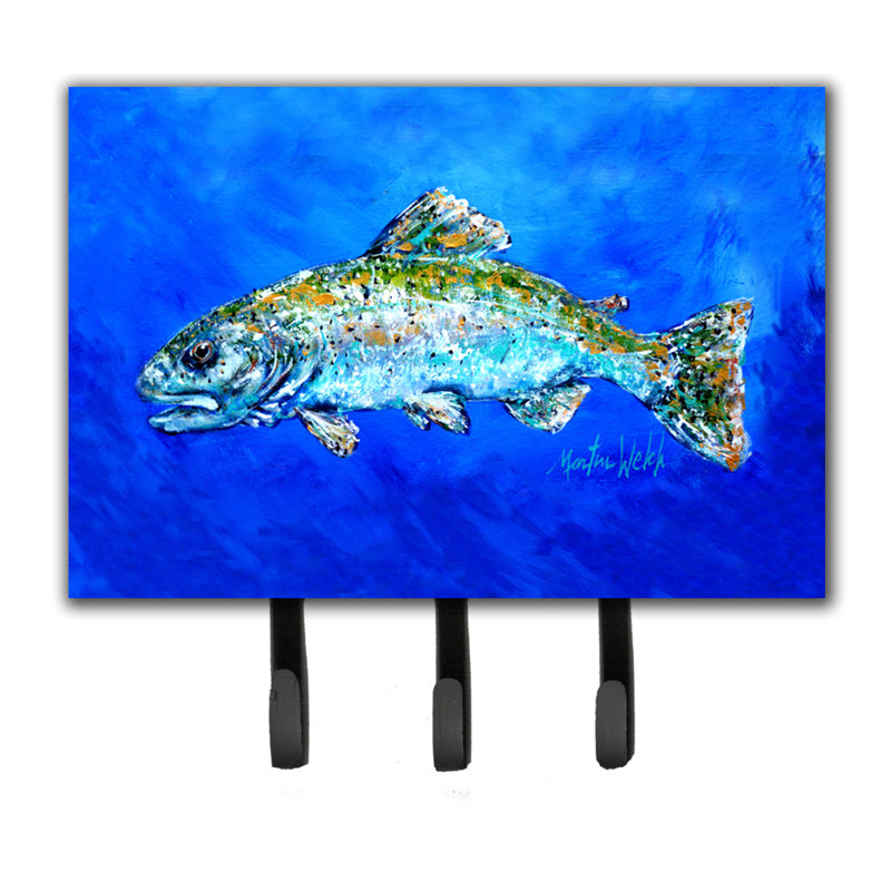 Porte-laisse en aval en forme de poisson et crochet à clé