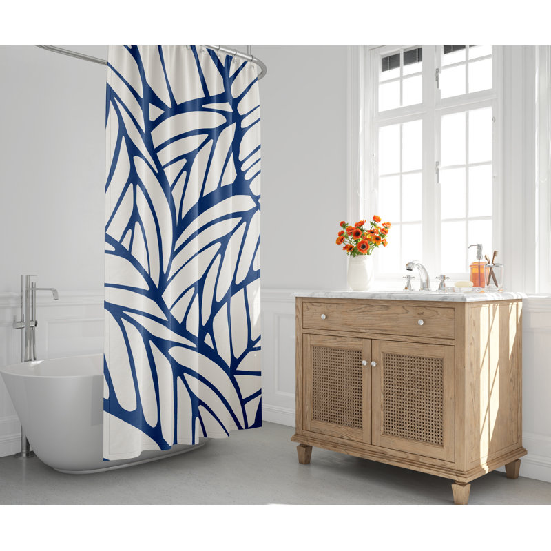 Rideau de douche Caro, Bleu marine