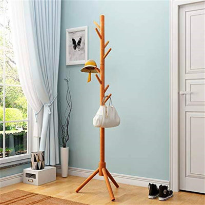 Floresha Solid Wood Freestanding 8 - Hook Coat Rack