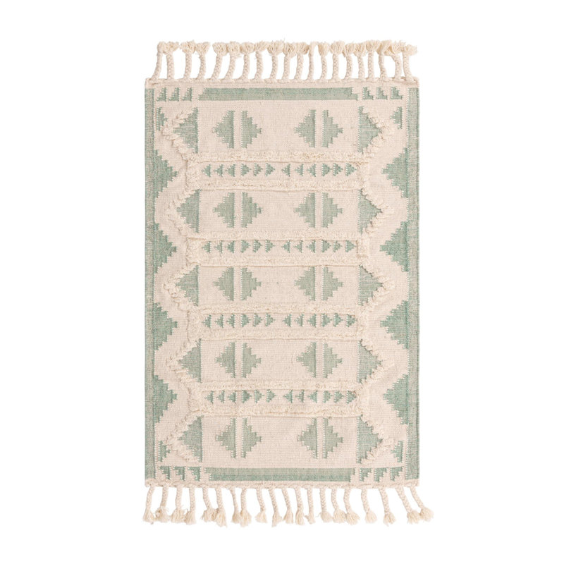 Performance Wool Geometric Indoor Rug, Rectangle 4'1" x 6'1"