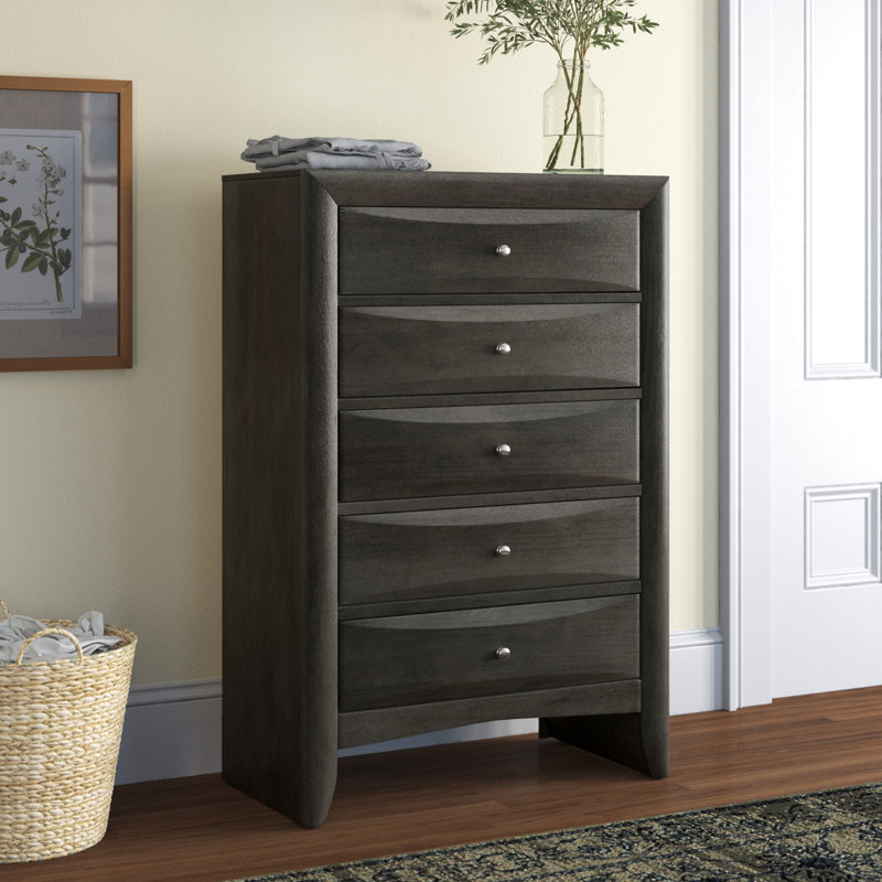 Houchins 5-Drawer Chest, Gray Oak 1