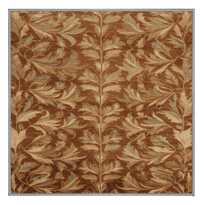 Tapis brun lavable à la machine, Carré 3 pi