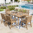 Rectangular 59.1" Long Acacia Dining Set