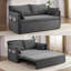 Canapé-lit moderne convertible en molleton convertible 2-en-1, gris-166124601