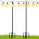 9.4FT String Light Poles with Hook Outdoor Metal Lighting Pole, Garden Party