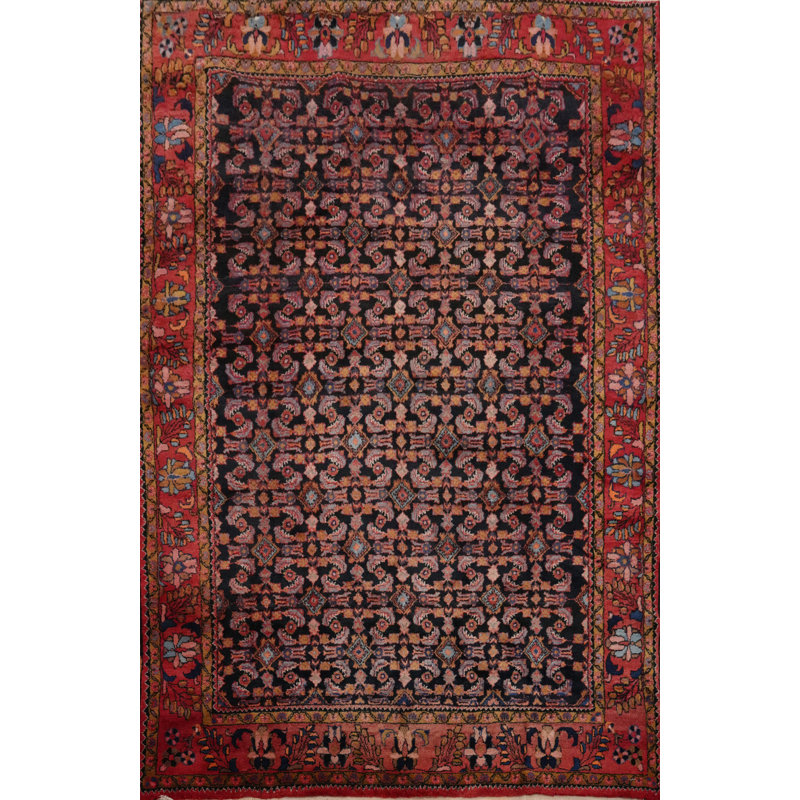 Tapis traditionnel floral fait à la main 7 x 7