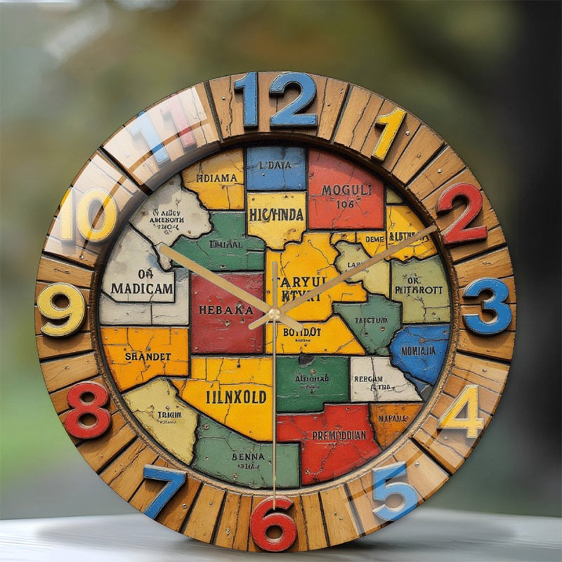 Horloge murale rétro 12 po