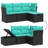 Ebern Designs 4 Piece Patio Sofa Set With Cushions Black Poly Rattan-927527686-927527680