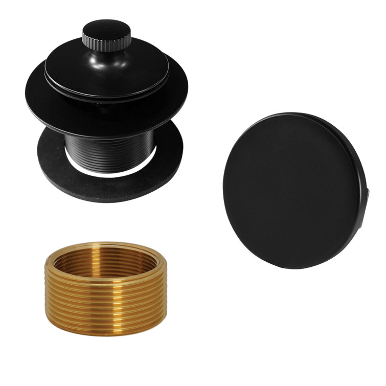1-1/2 in. NPSM Twist & Close Bathtub Drain Plug, Coarse Thread, Polished  Brass
