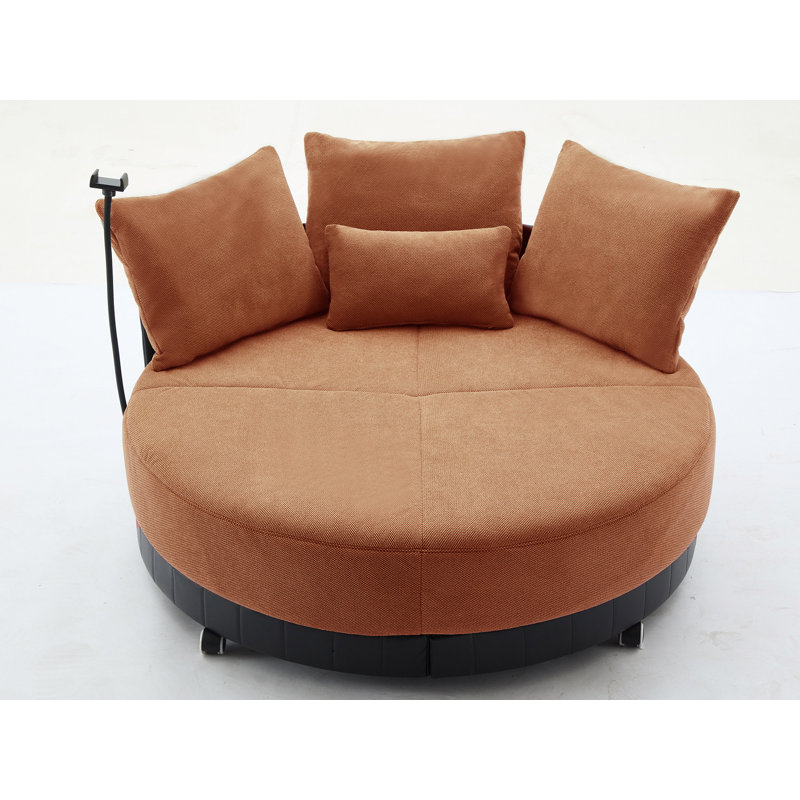 Flâneuse rembourrée, Mélange de polyester orange