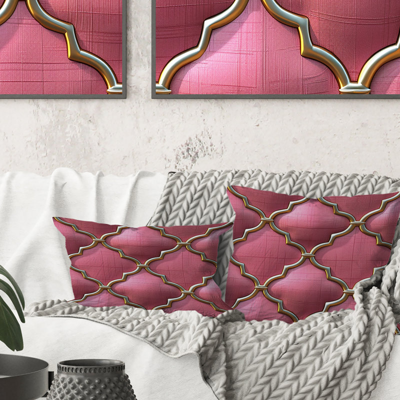Coussin Glam Quatrefoil - Glam, H 18 po x H 18 po